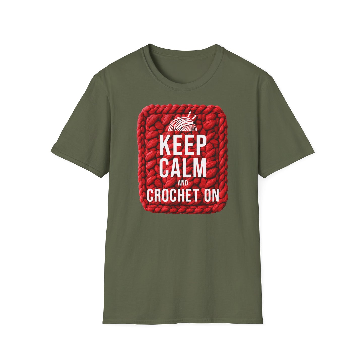 "Keep calm and crochet on" dark