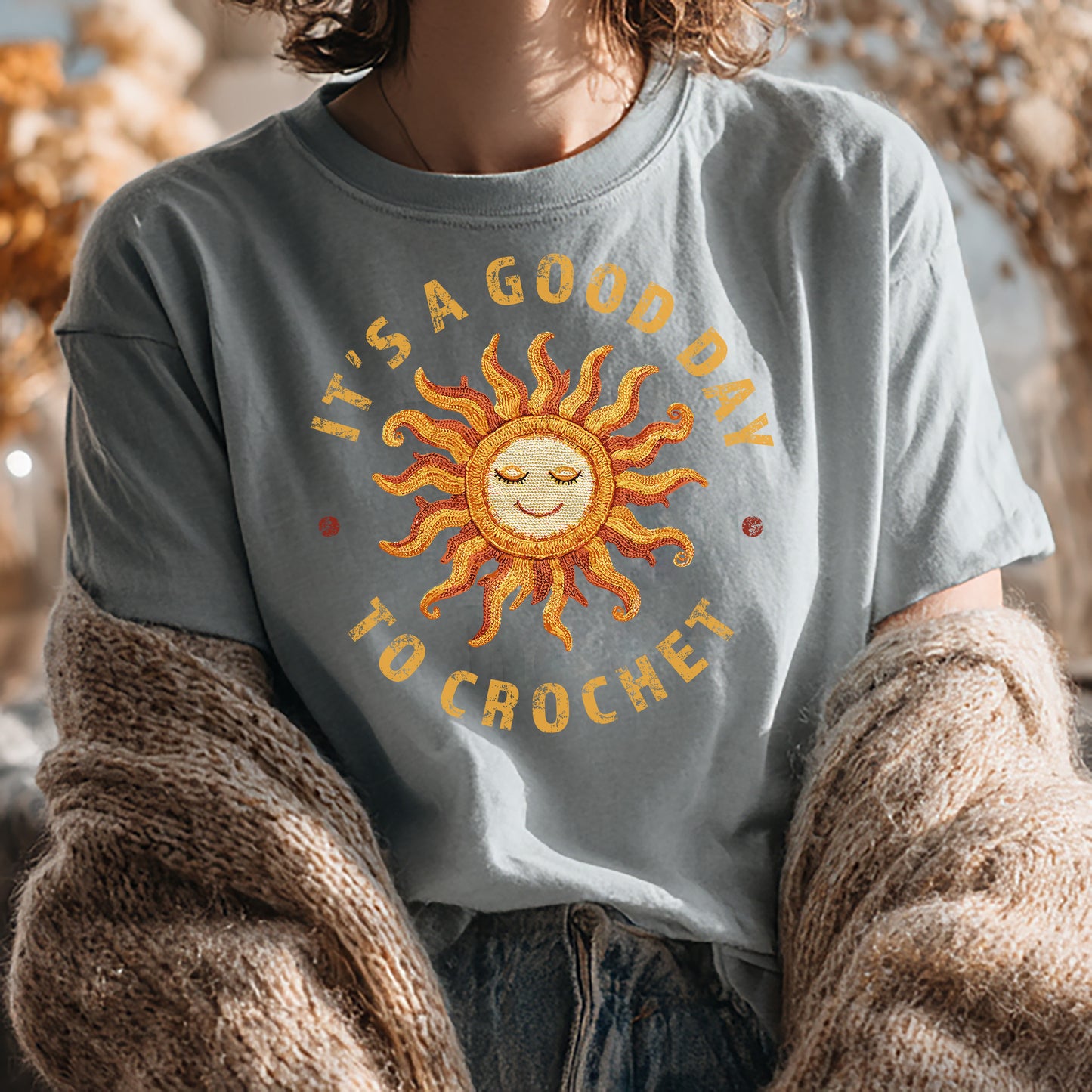 "It's good day to crochet" light