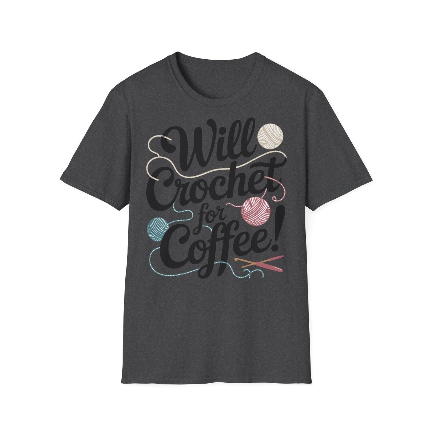 "Will Crochet for Coffee!" dark