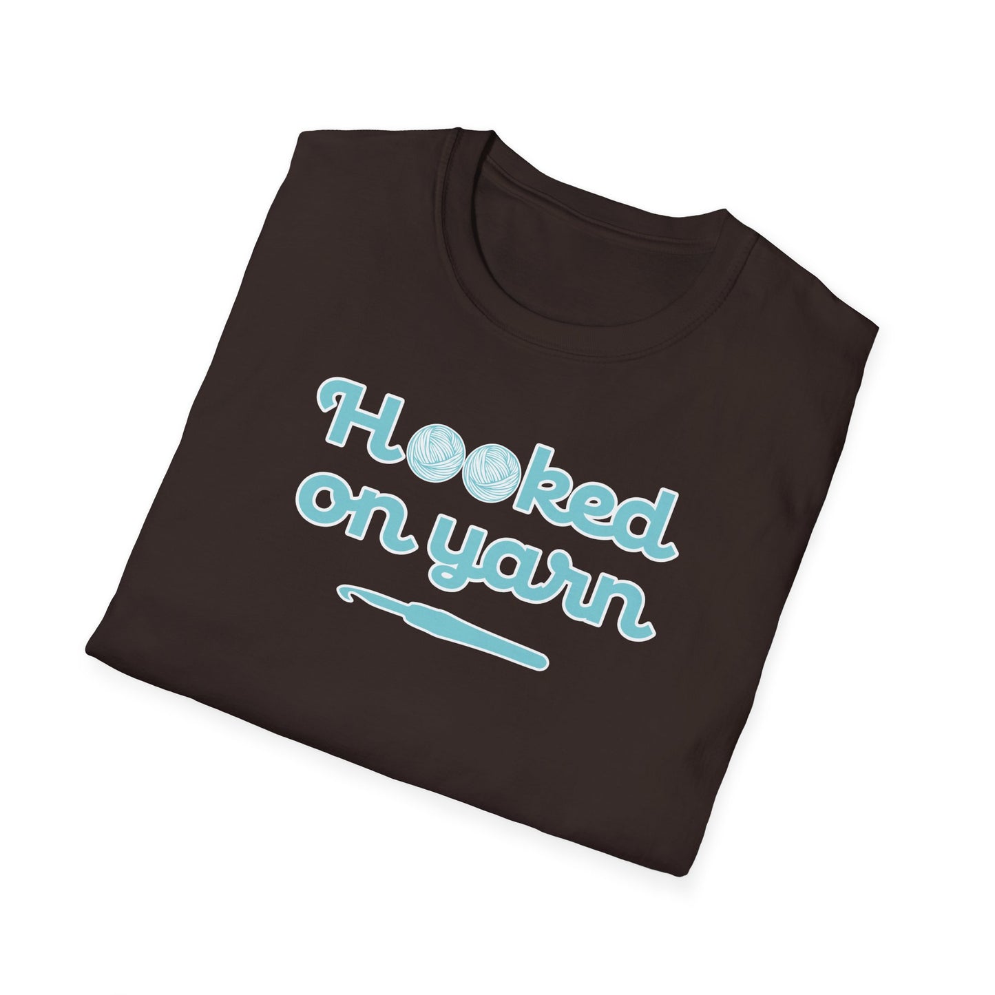"Hooked on yarn" dark