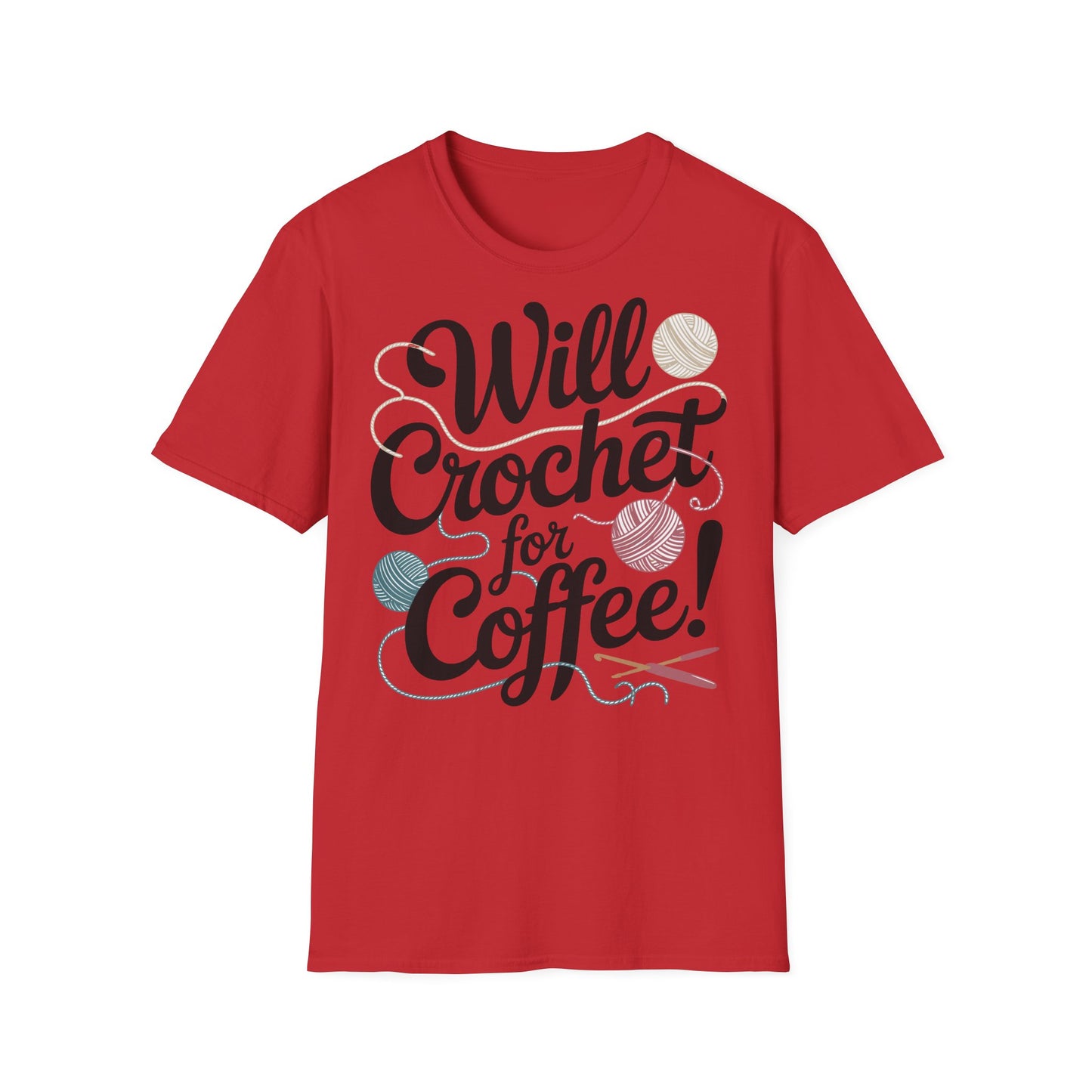 "Will Crochet for Coffee!" dark