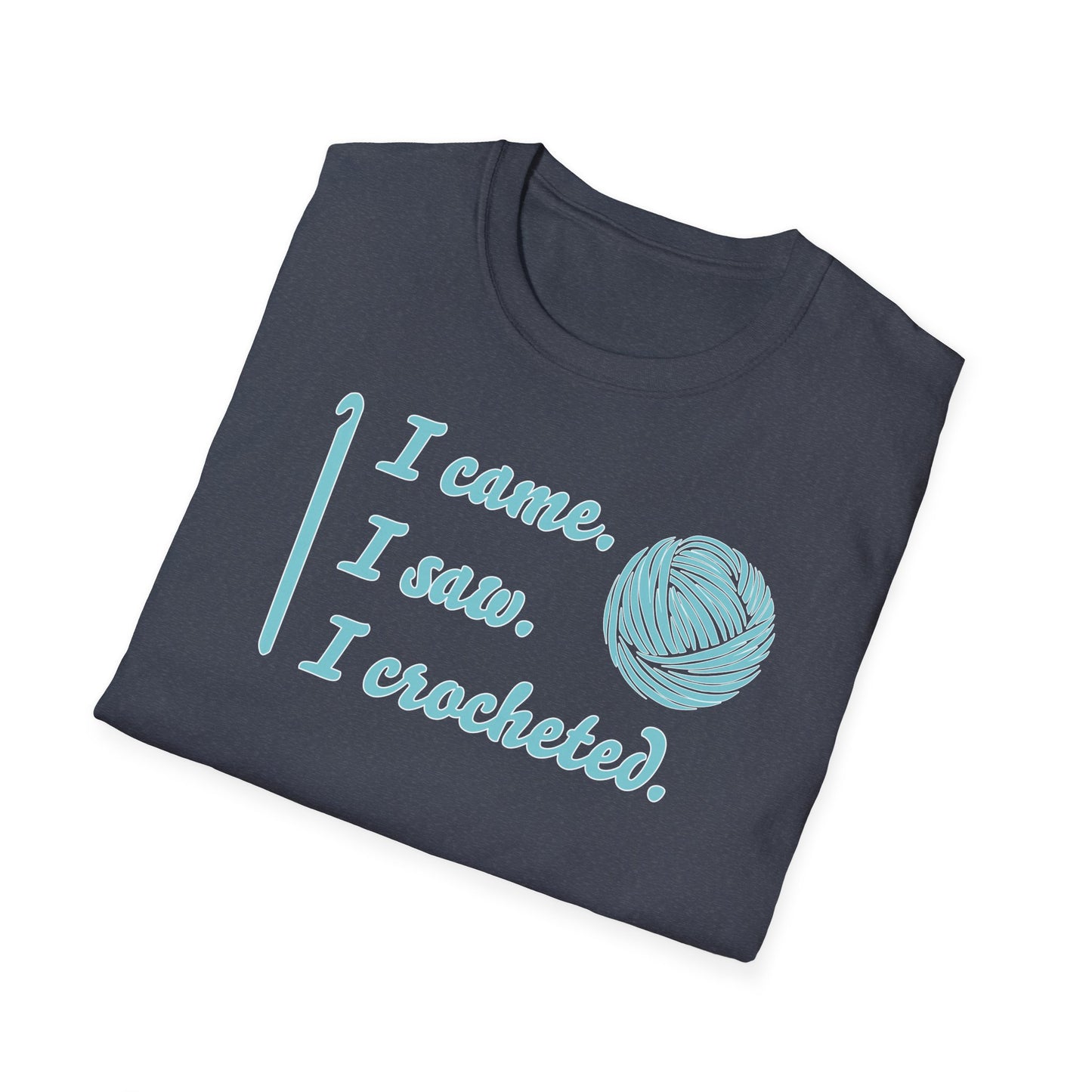 "I came. I saw. I crocheted." dark