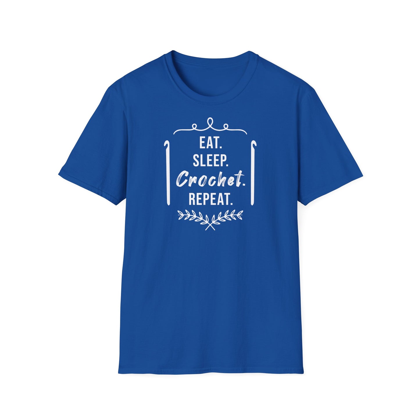 "Eat Sleep Crochet Repeat" dark