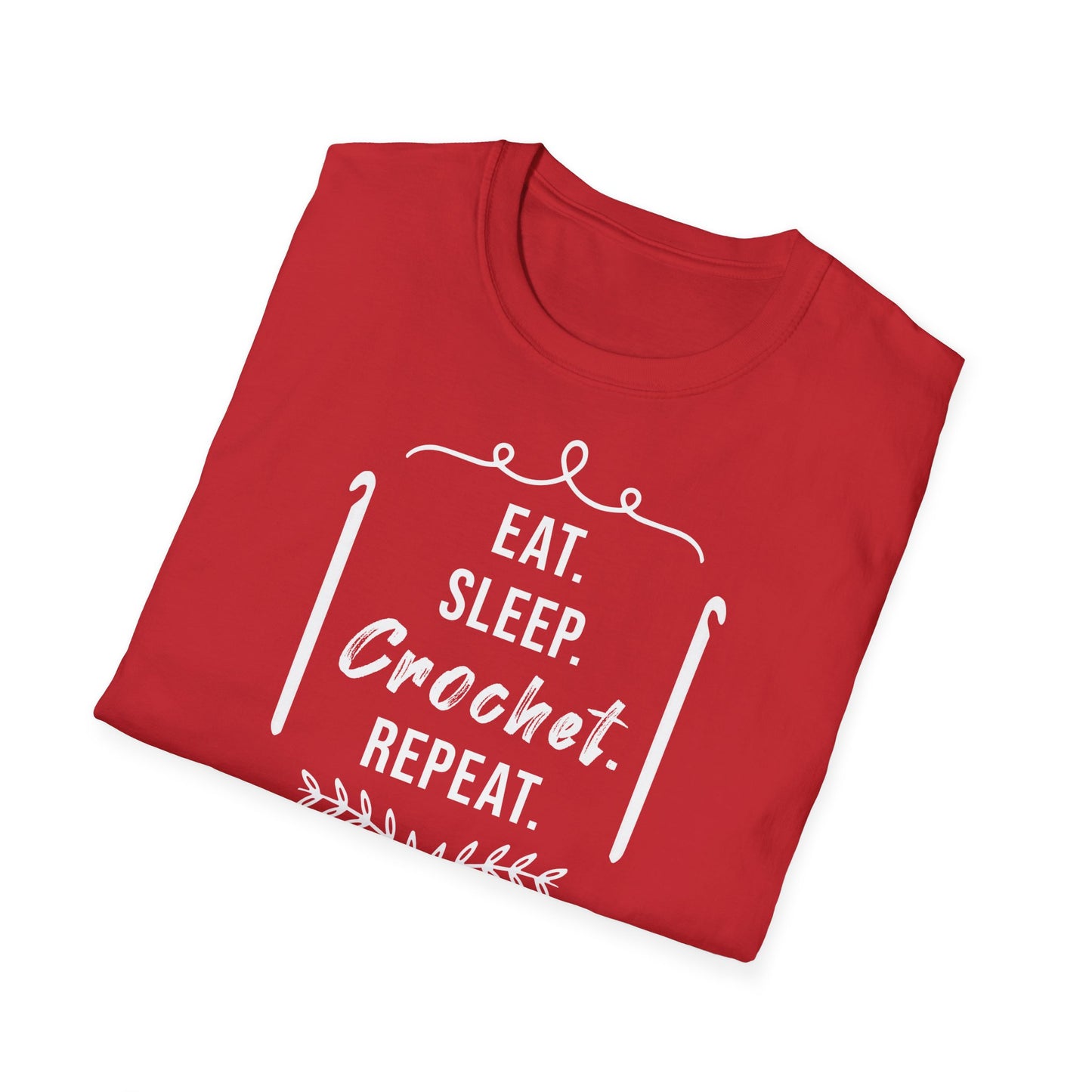 "Eat Sleep Crochet Repeat" dark