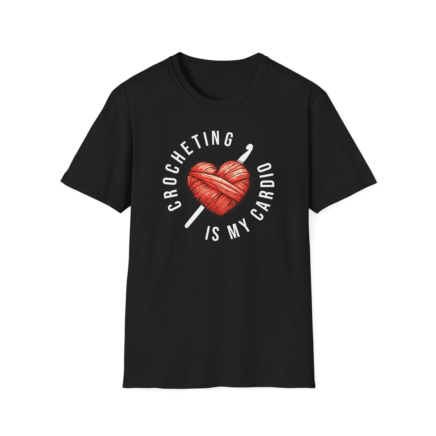 "Crocheting is my cardio" dark