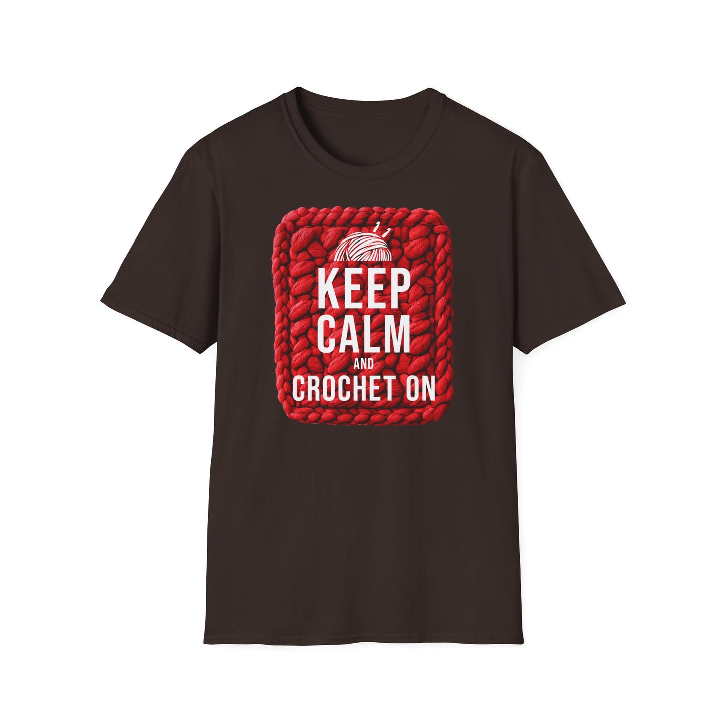 "Keep calm and crochet on" dark