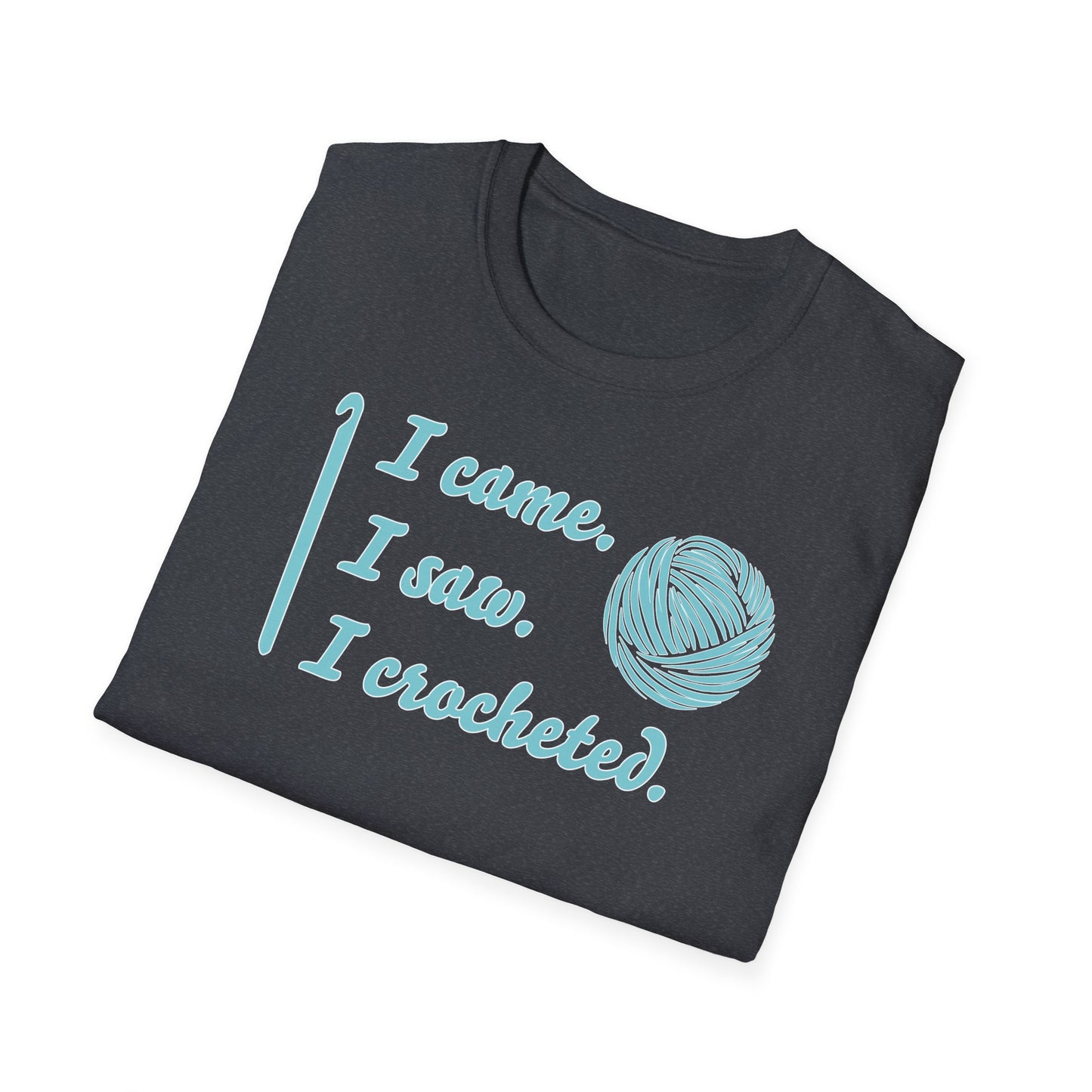 "I came. I saw. I crocheted." dark
