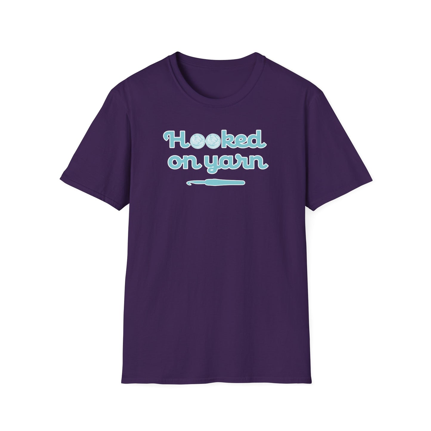 "Hooked on yarn" dark