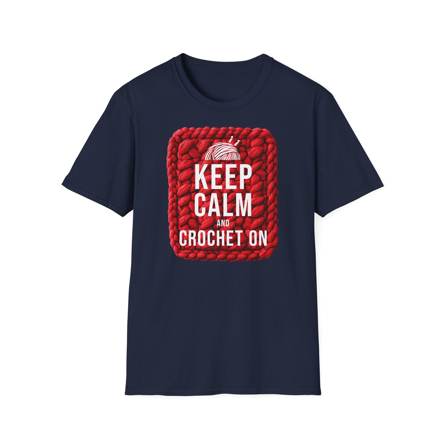 "Keep calm and crochet on" dark