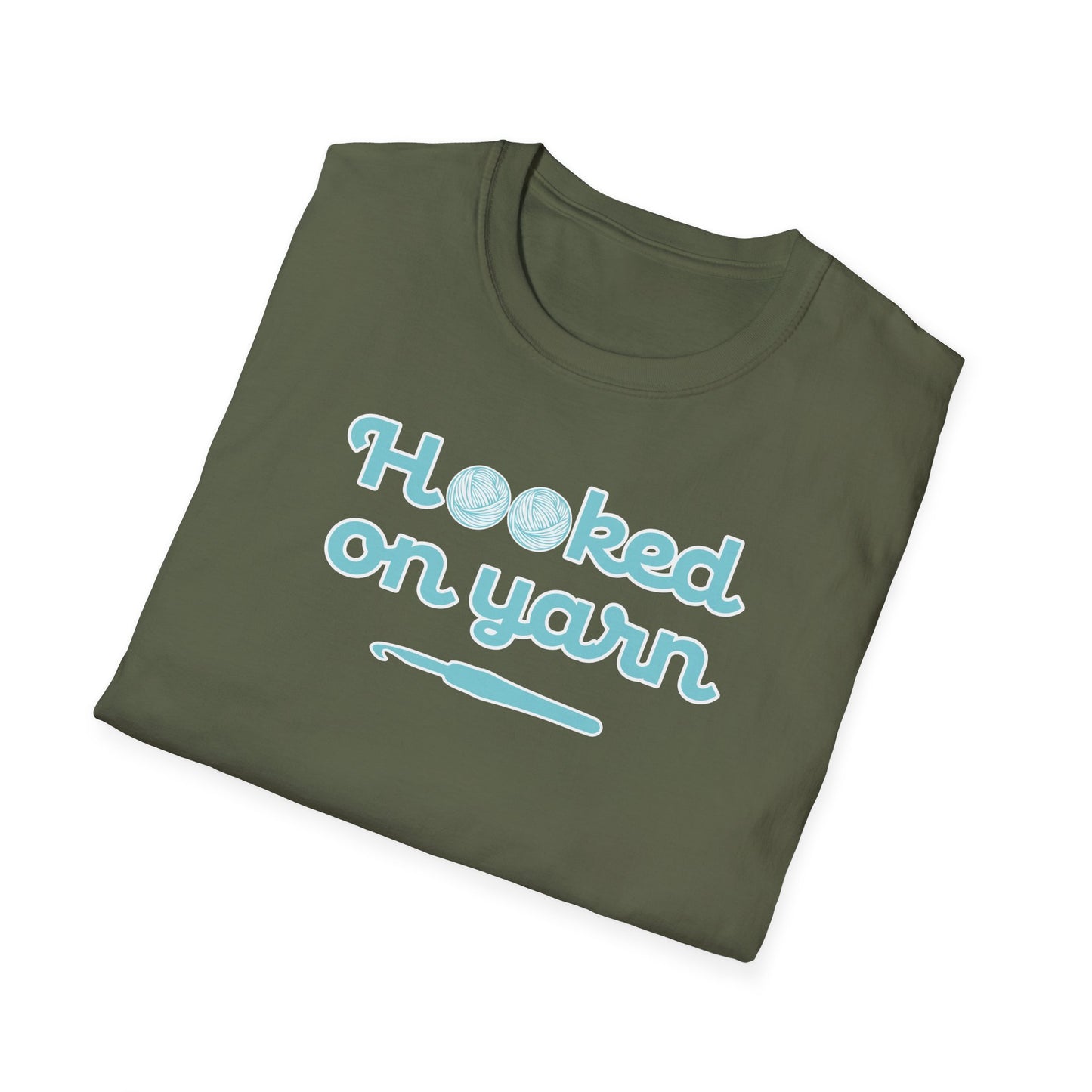 "Hooked on yarn" dark