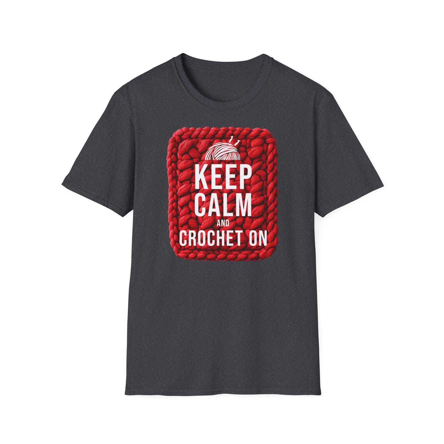 "Keep calm and crochet on" dark