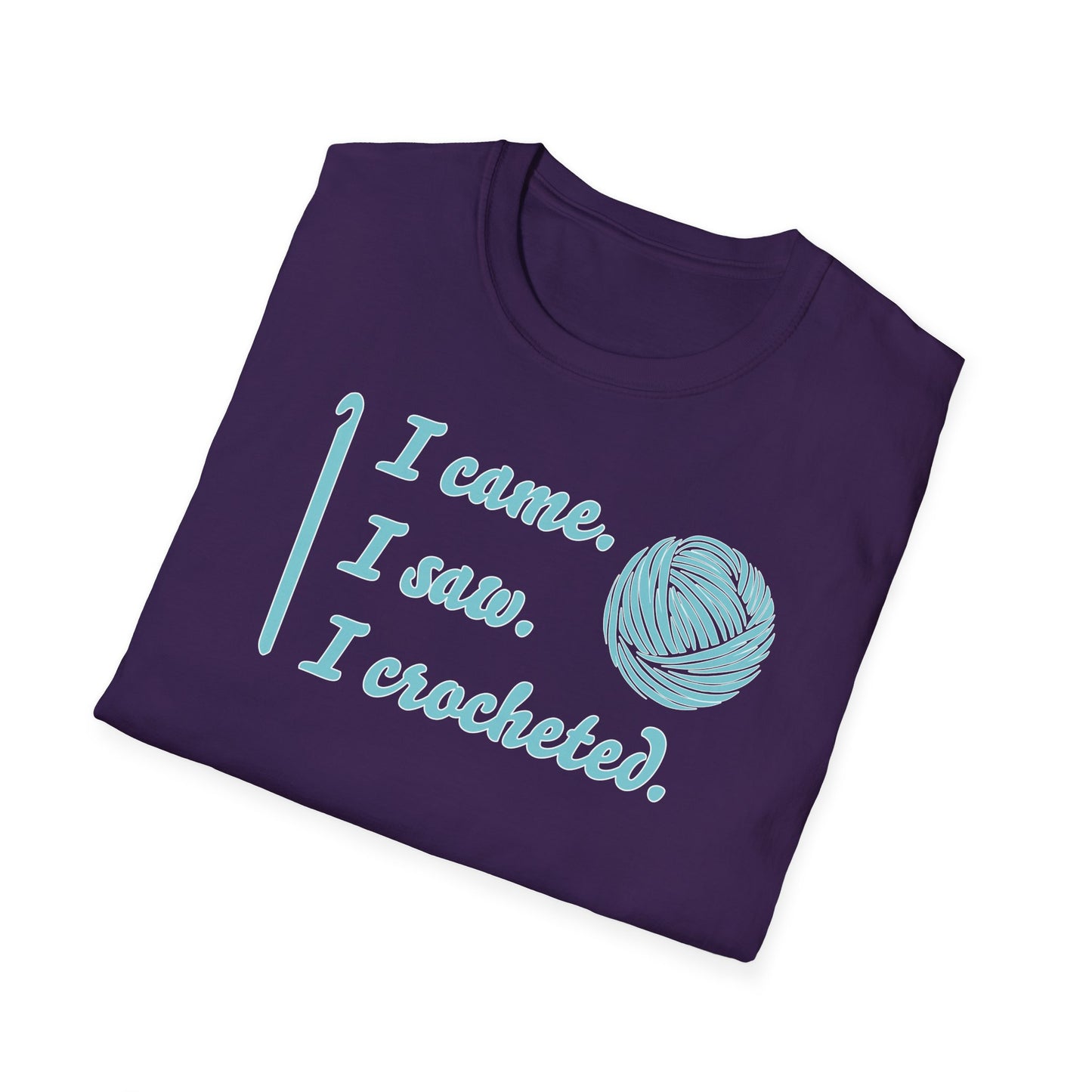 "I came. I saw. I crocheted." dark