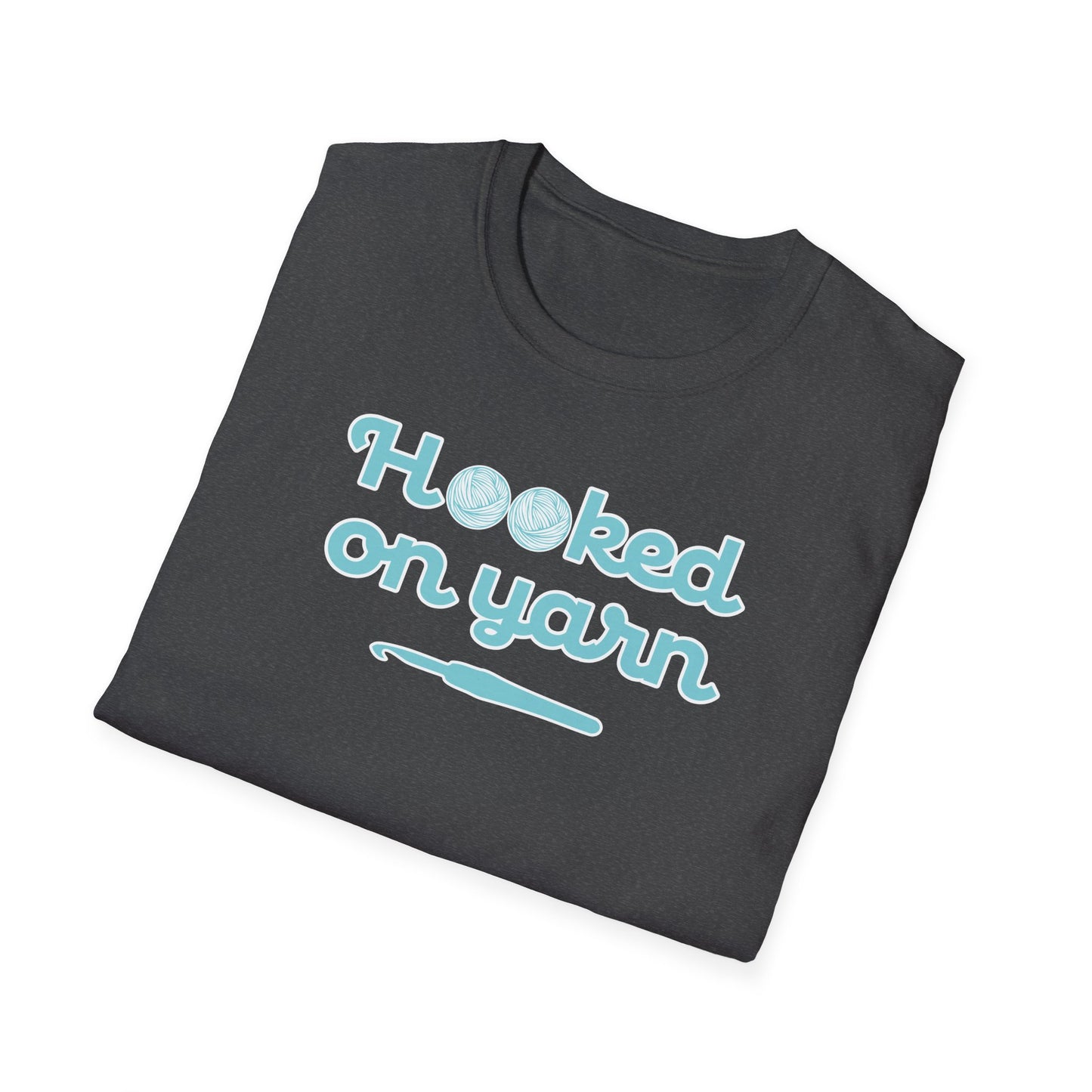 "Hooked on yarn" dark