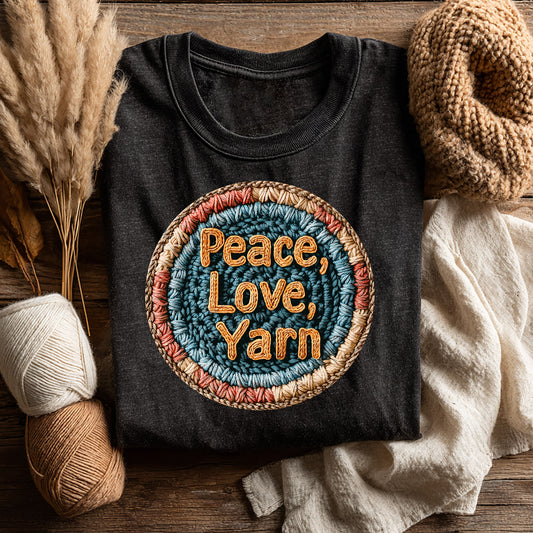 "Peace, Love, Yarn" dark