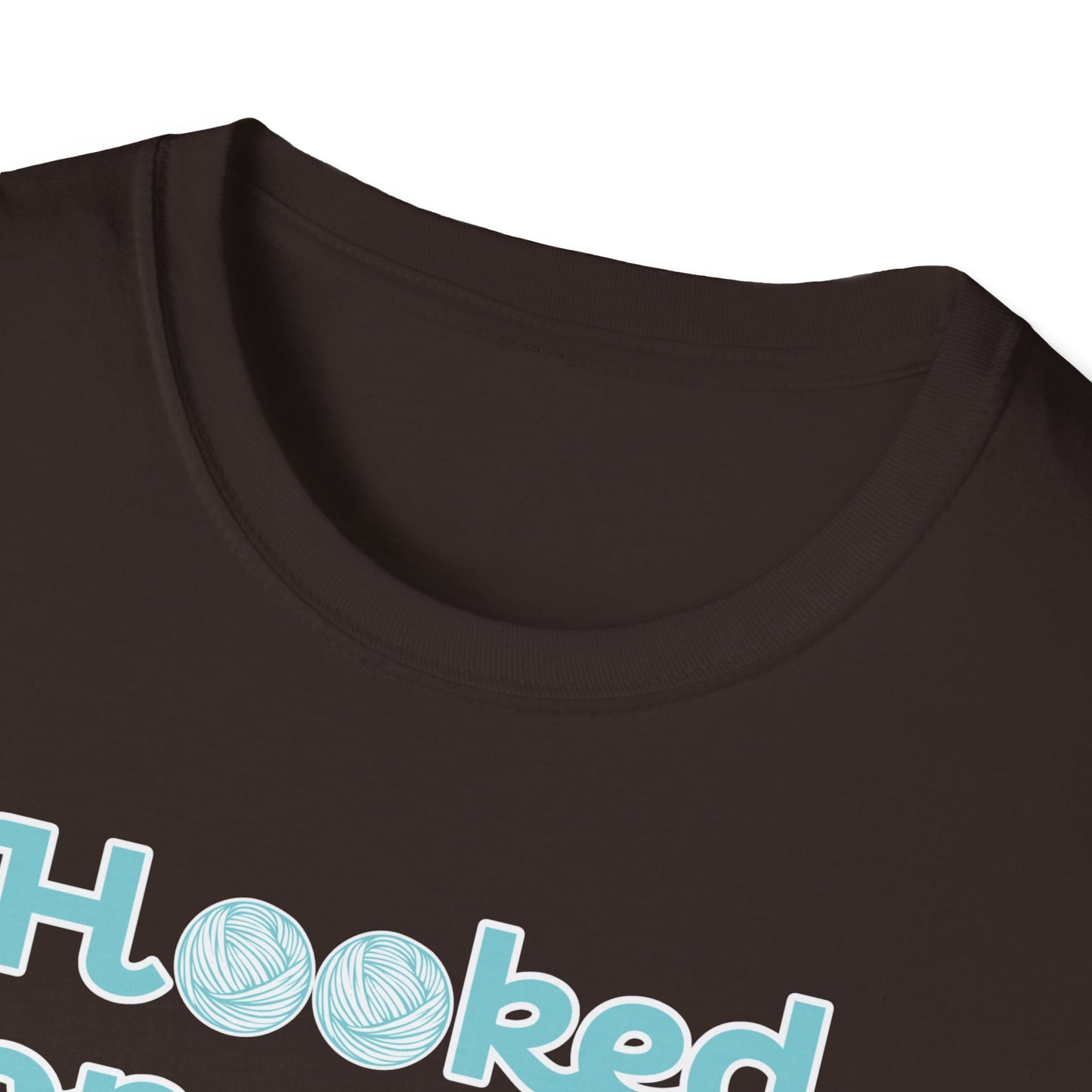 "Hooked on yarn" dark