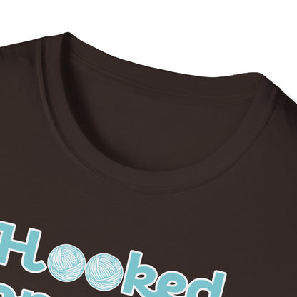 "Hooked on yarn" dark