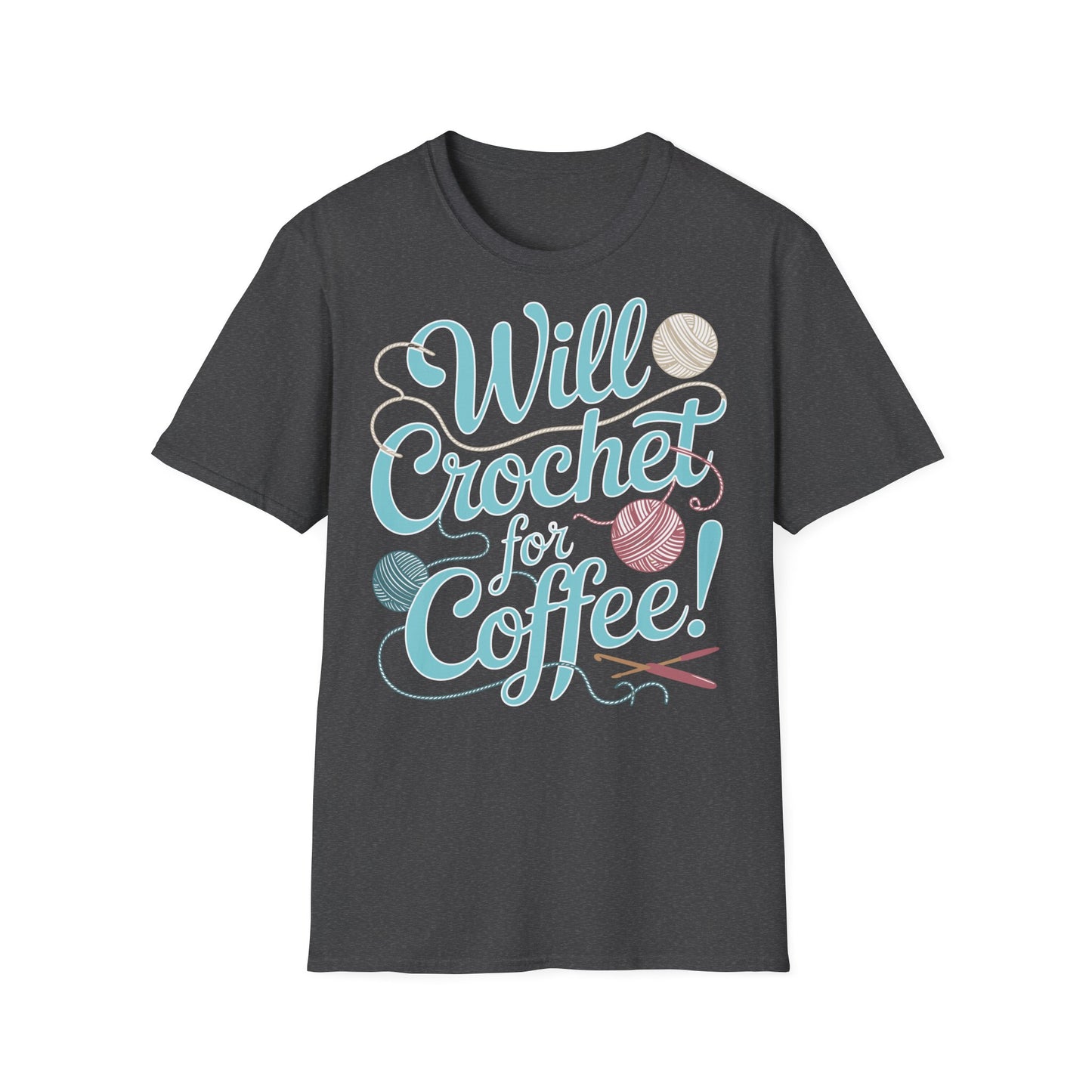 "Will Crochet for Coffee!" dark