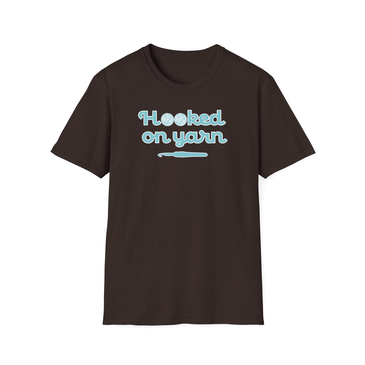 "Hooked on yarn" dark