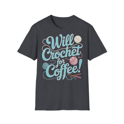 "Will Crochet for Coffee!" dark