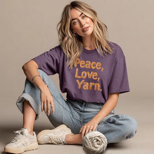 "Peace, Love, Yarn" dark