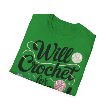 "Will Crochet for Coffee!" dark