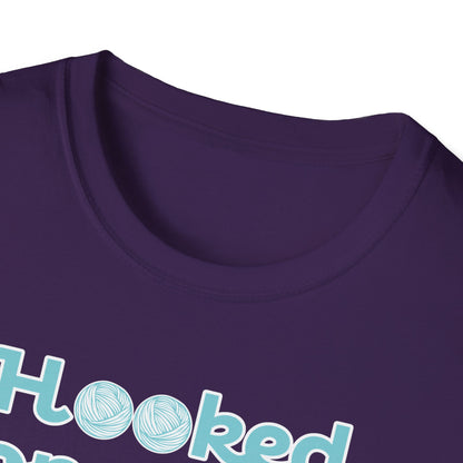 "Hooked on yarn" dark