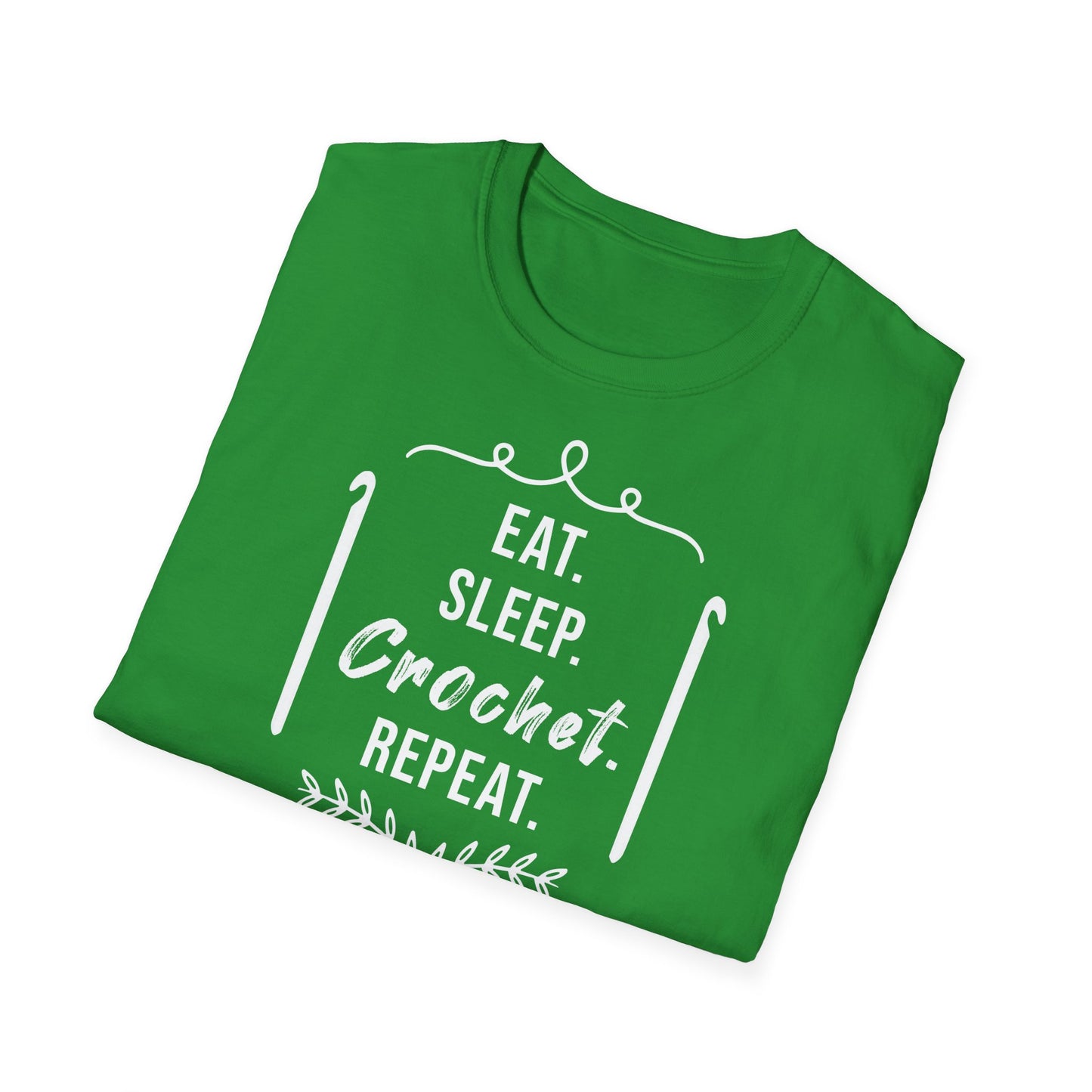 "Eat Sleep Crochet Repeat" dark