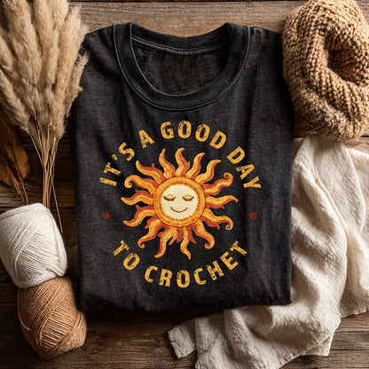 "It's good day to crochet" dark
