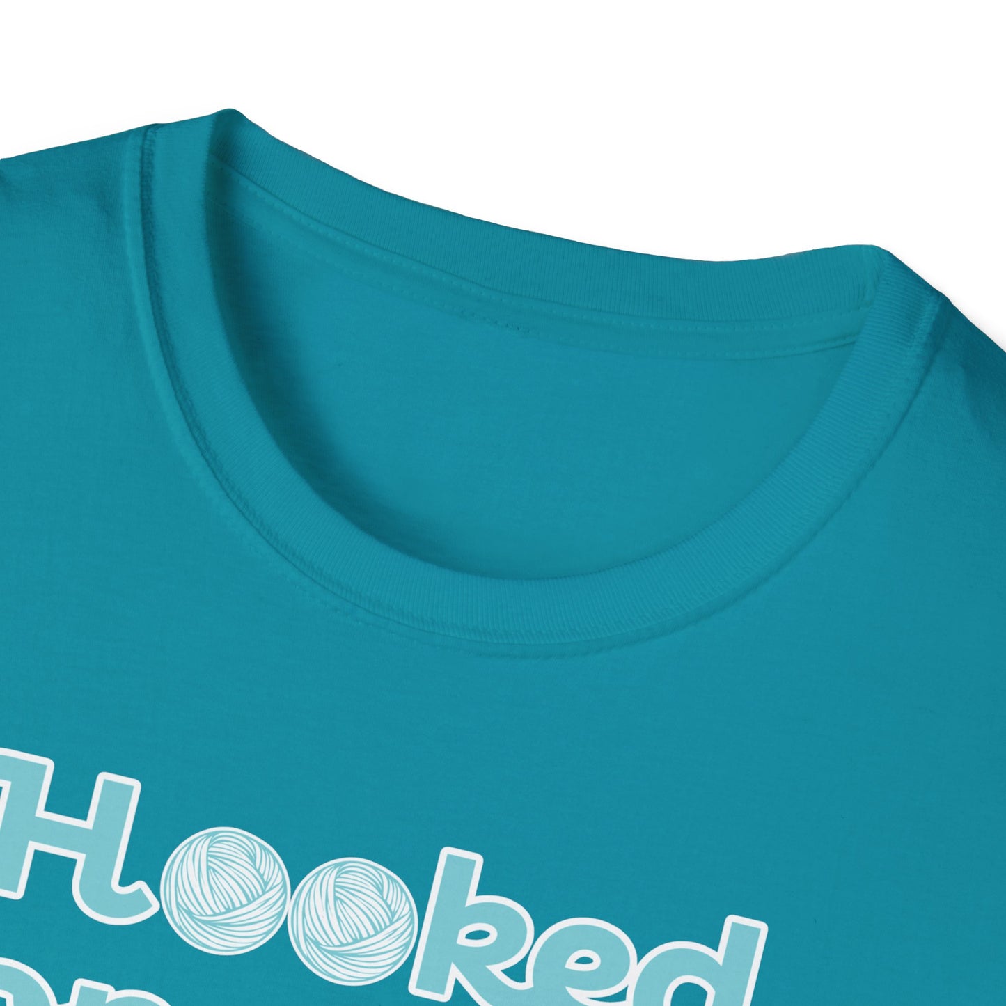 "Hooked on yarn" dark
