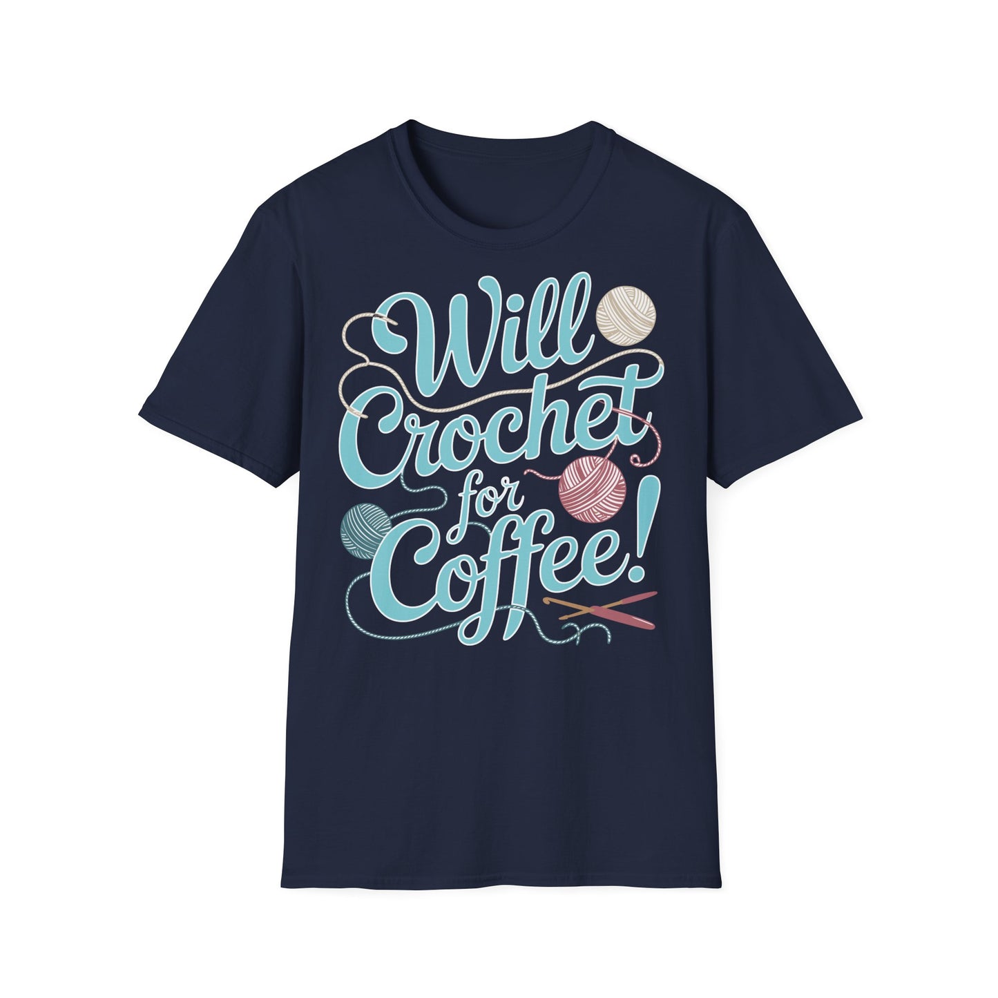 "Will Crochet for Coffee!" dark