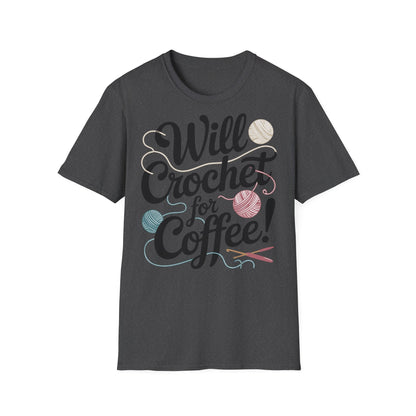 "Will Crochet for Coffee!" dark