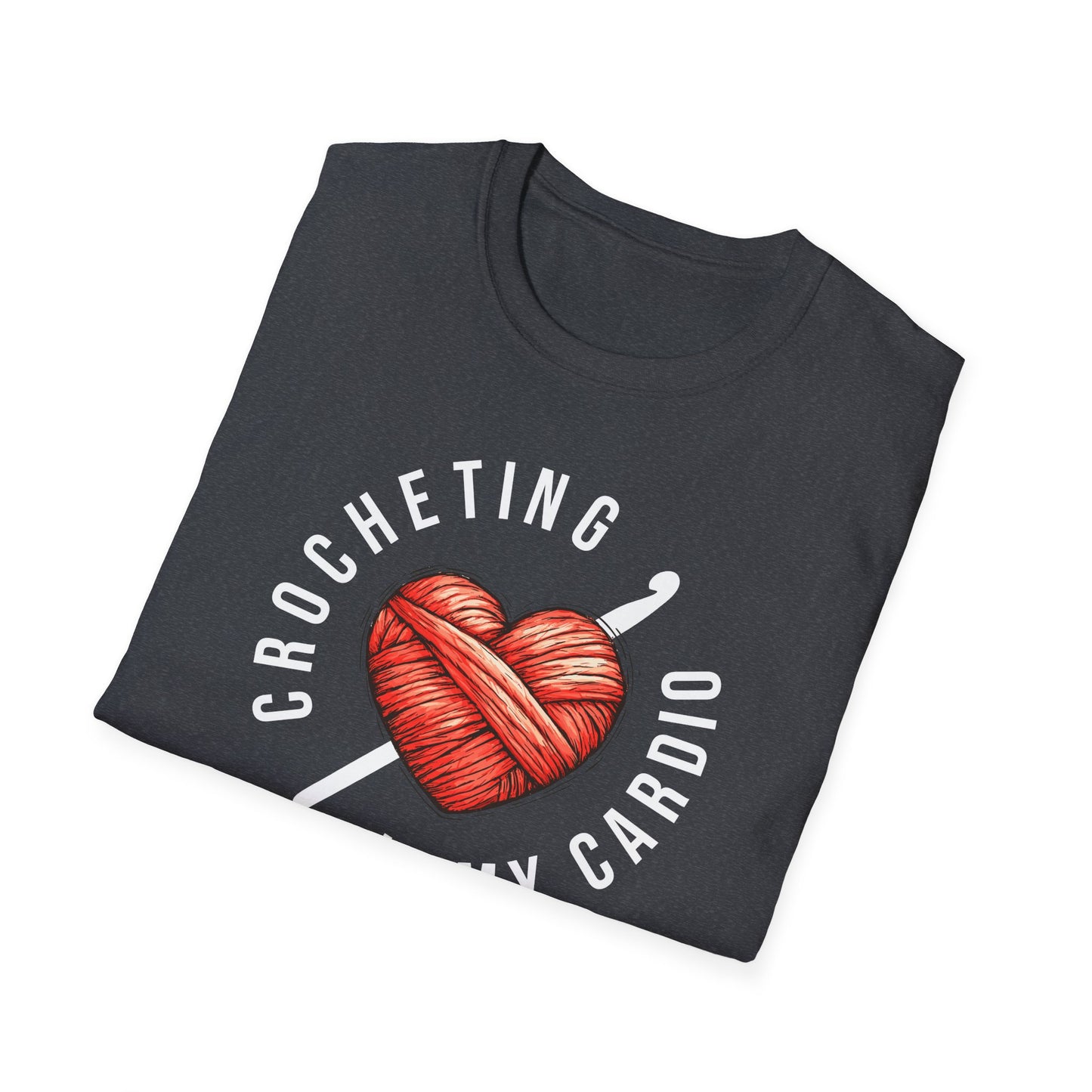 "Crocheting is my cardio" dark
