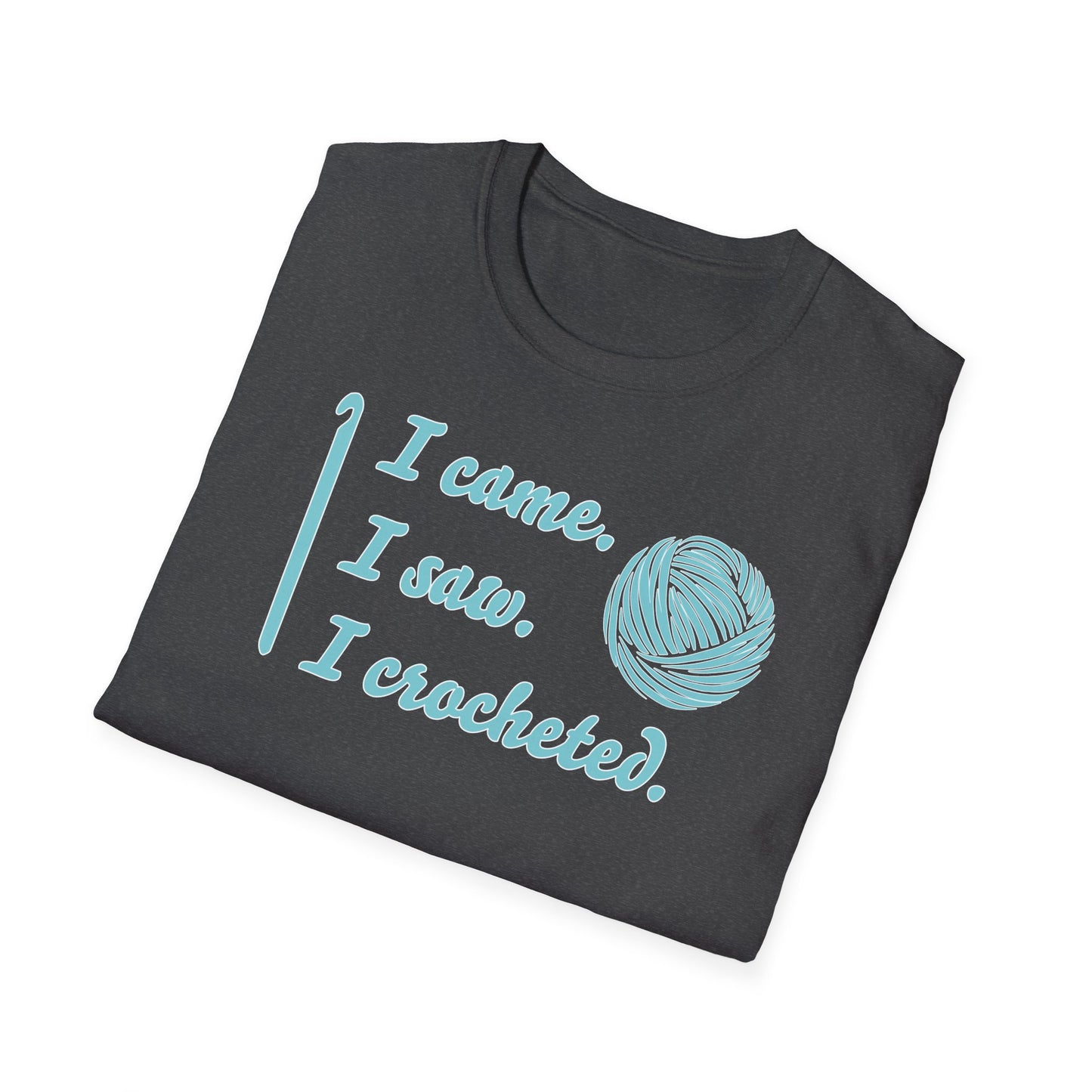 "I came. I saw. I crocheted." dark