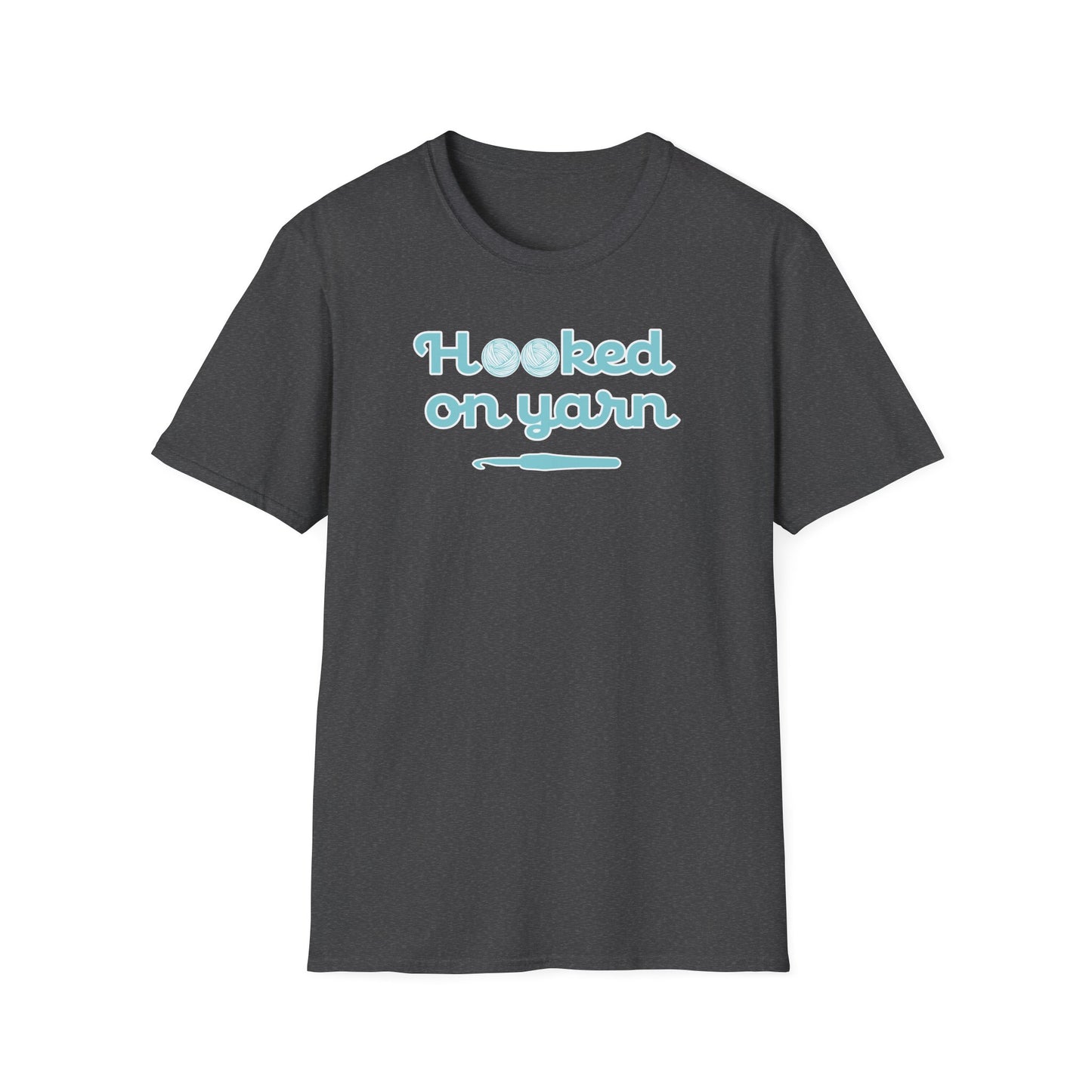 "Hooked on yarn" dark