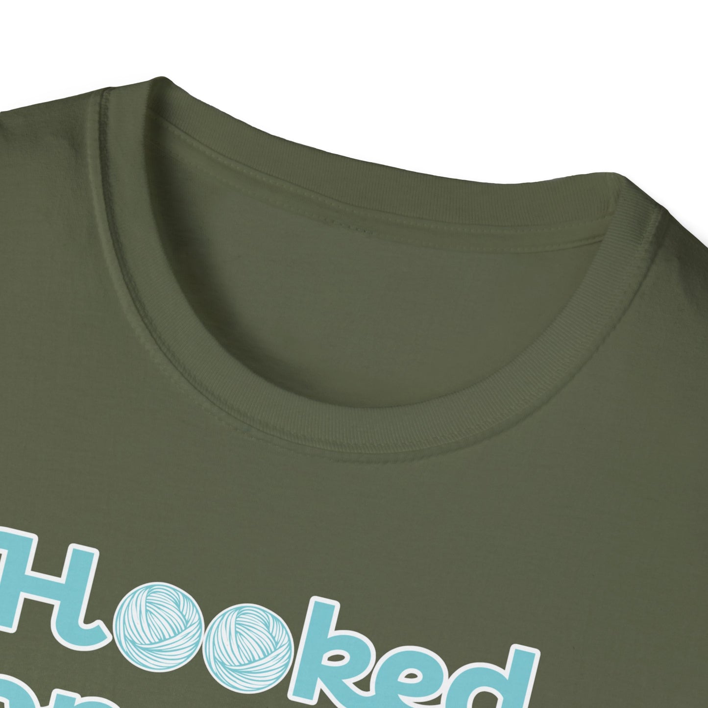 "Hooked on yarn" dark