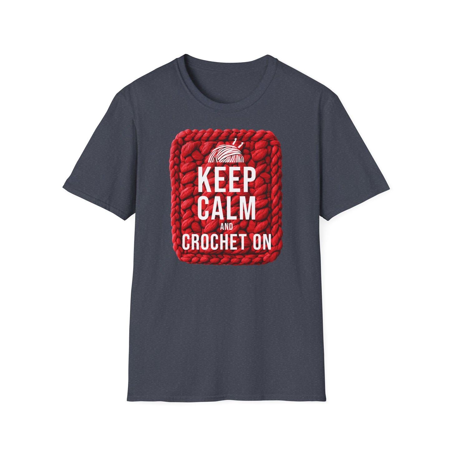 "Keep calm and crochet on" dark