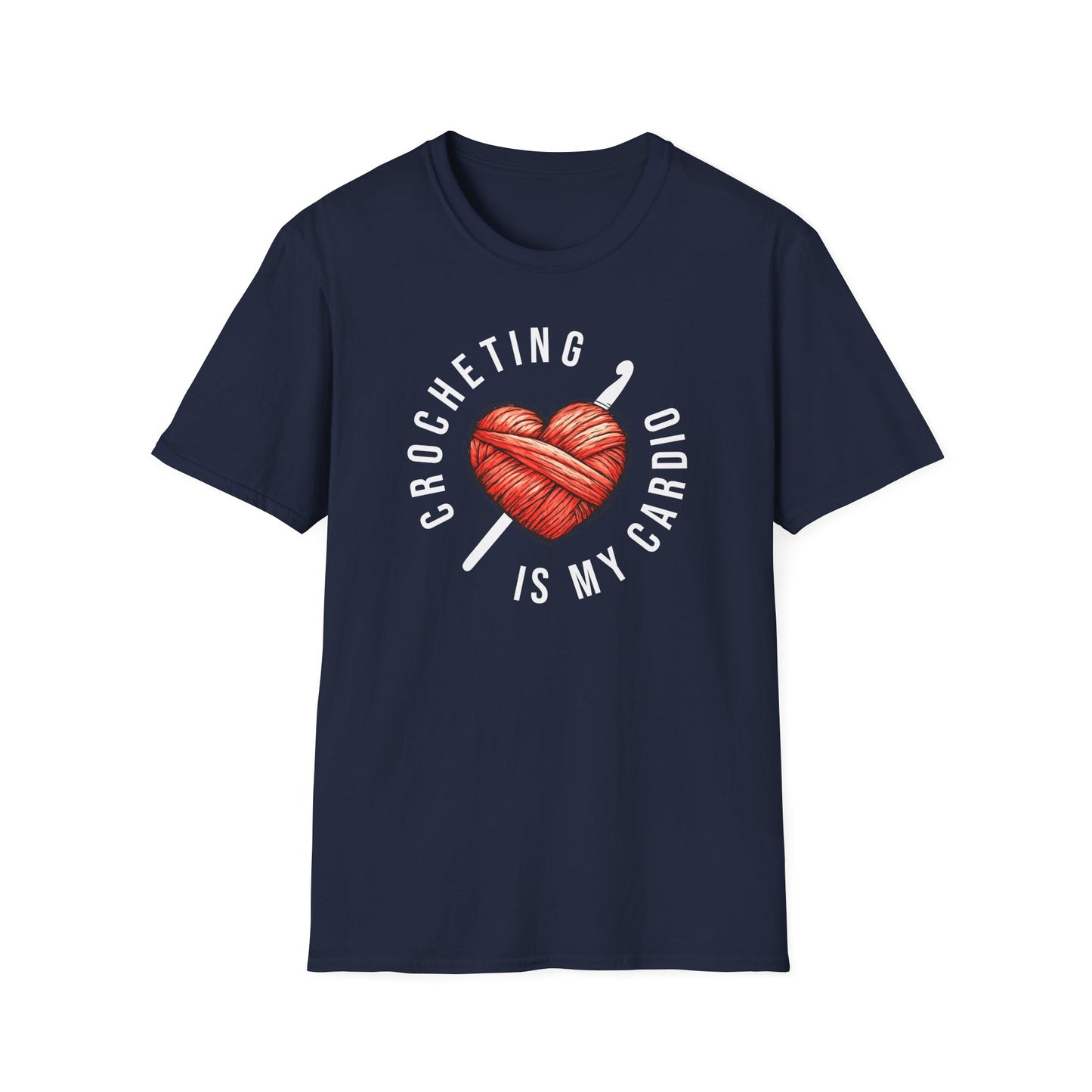 "Crocheting is my cardio" dark