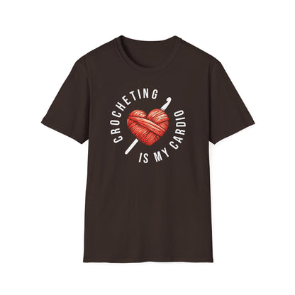 "Crocheting is my cardio" dark