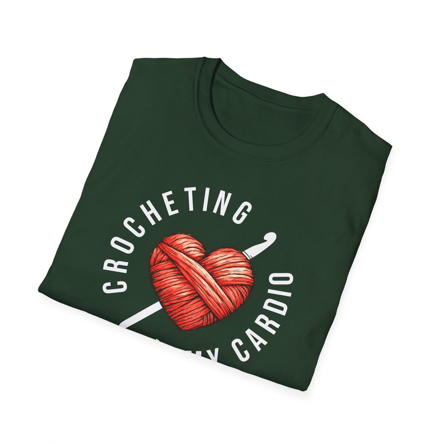 "Crocheting is my cardio" dark