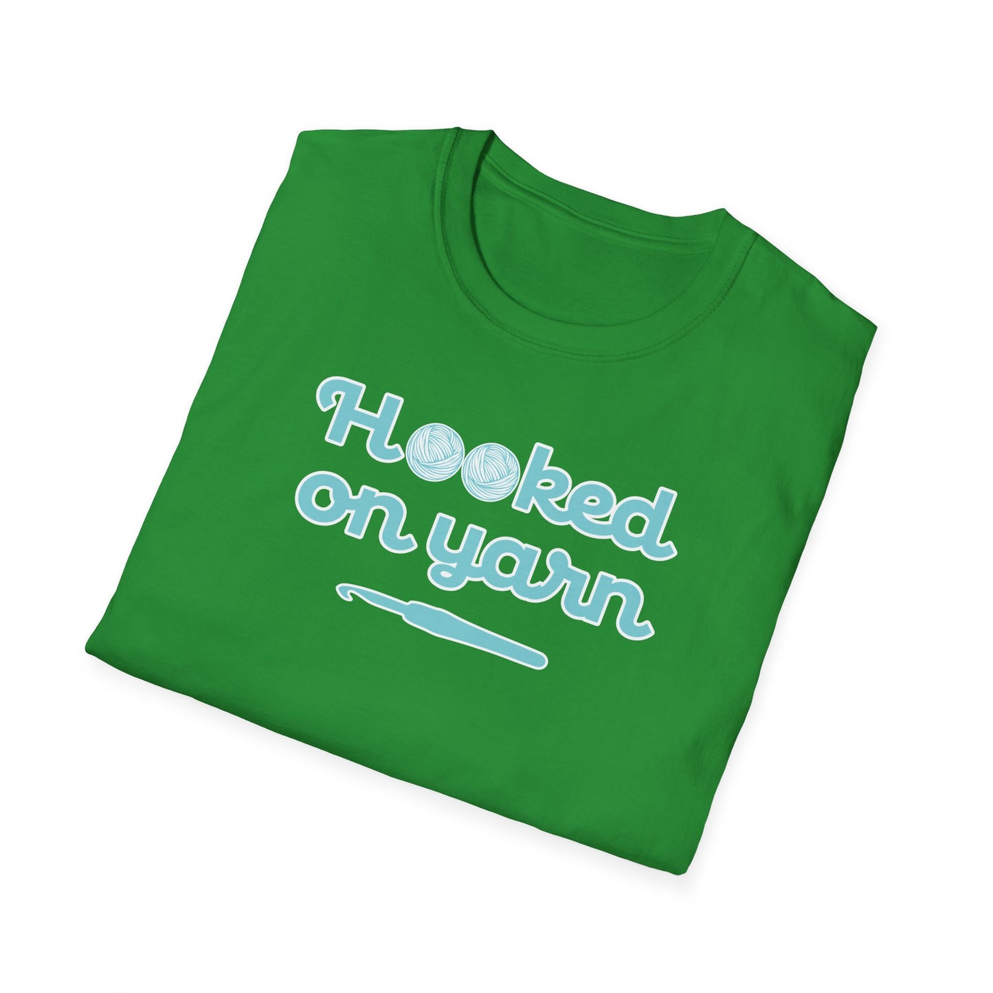 "Hooked on yarn" dark