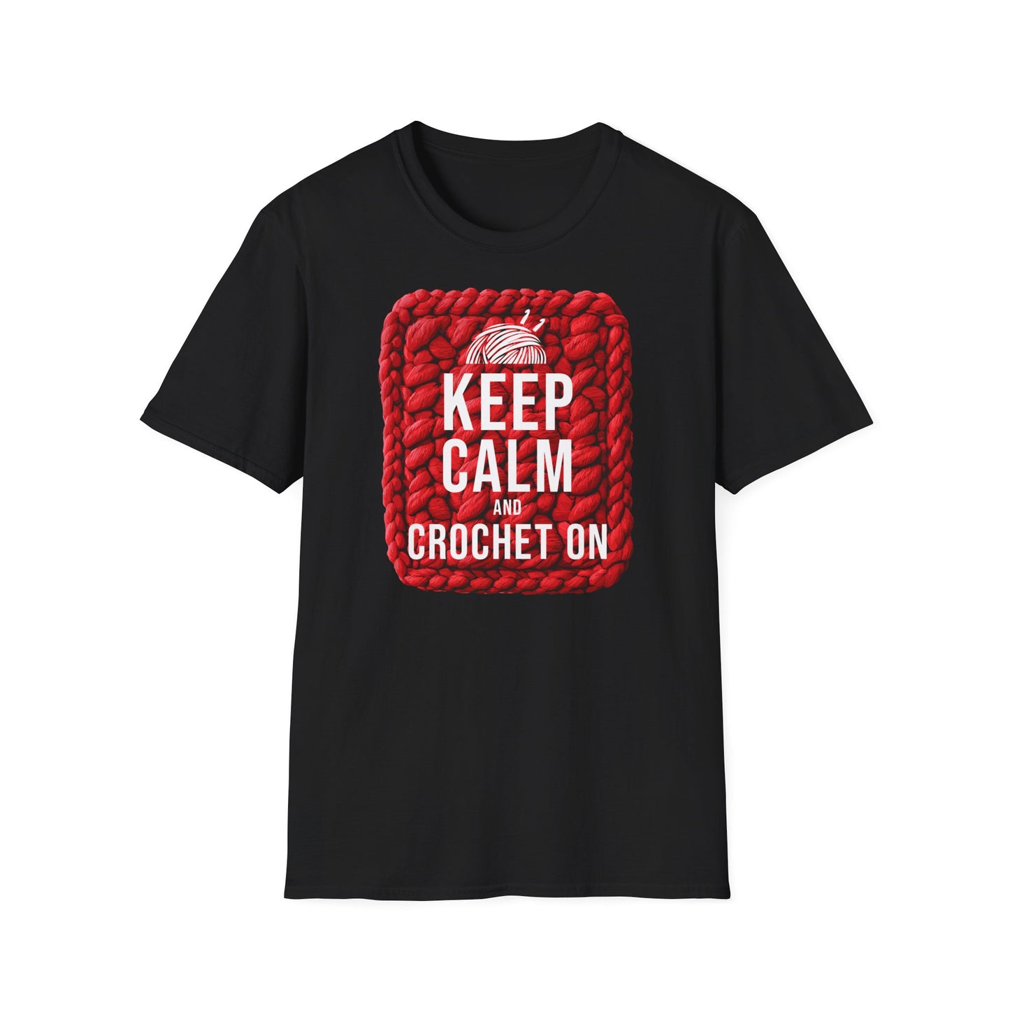"Keep calm and crochet on" dark
