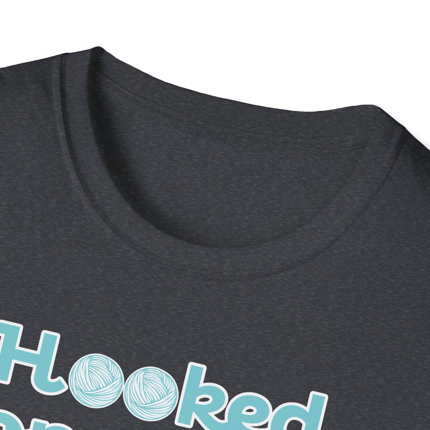 "Hooked on yarn" dark