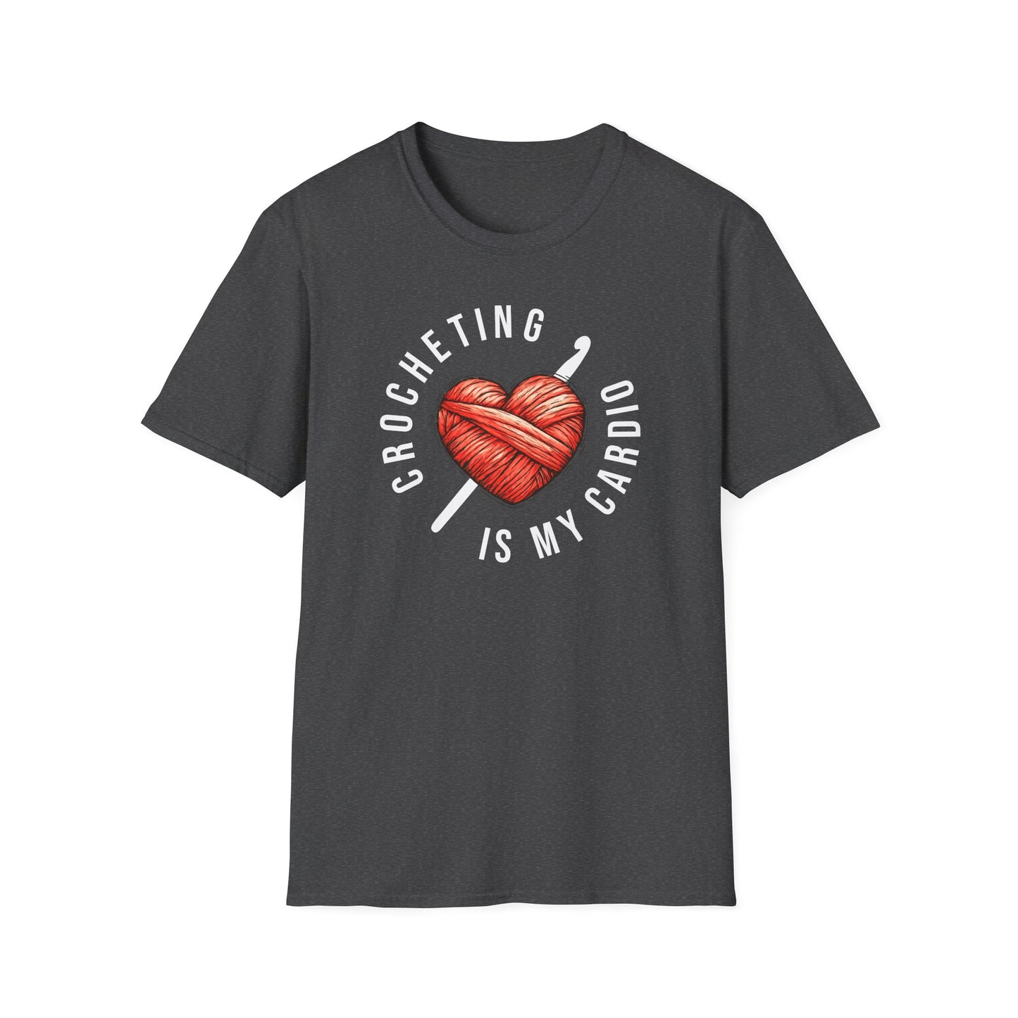 "Crocheting is my cardio" dark