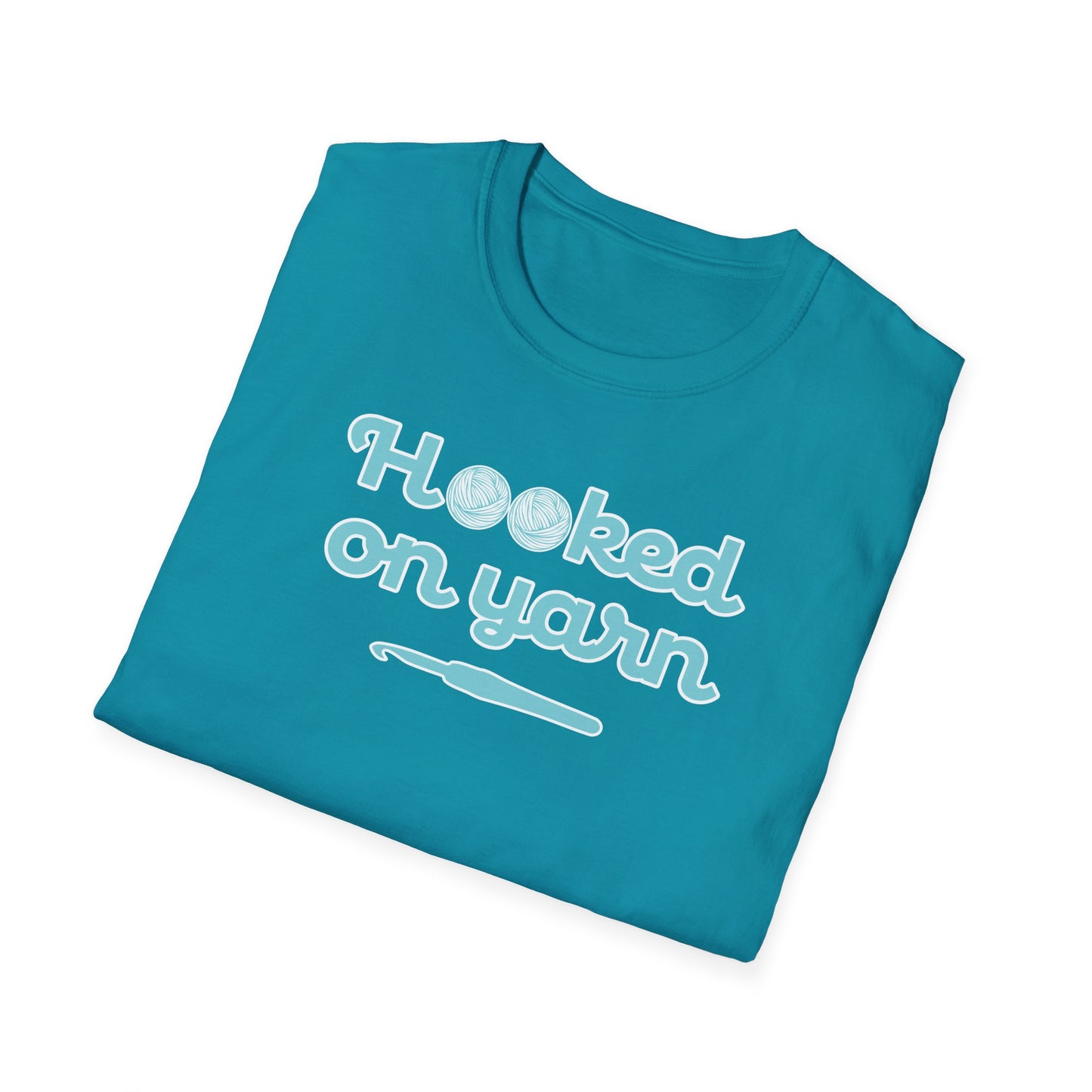 "Hooked on yarn" dark