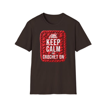 "Keep calm and crochet on" dark