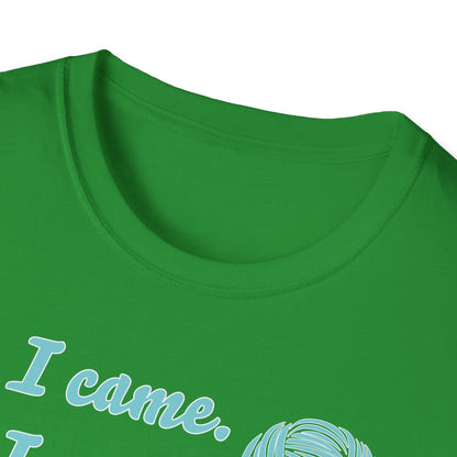 "I came. I saw. I crocheted." dark
