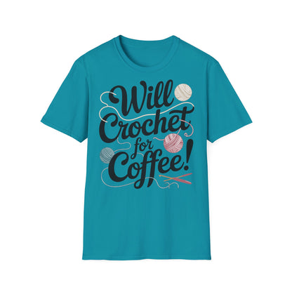 "Will Crochet for Coffee!" dark