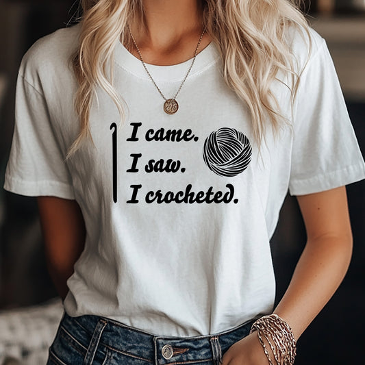 "I came. I saw. I crocheted." light
