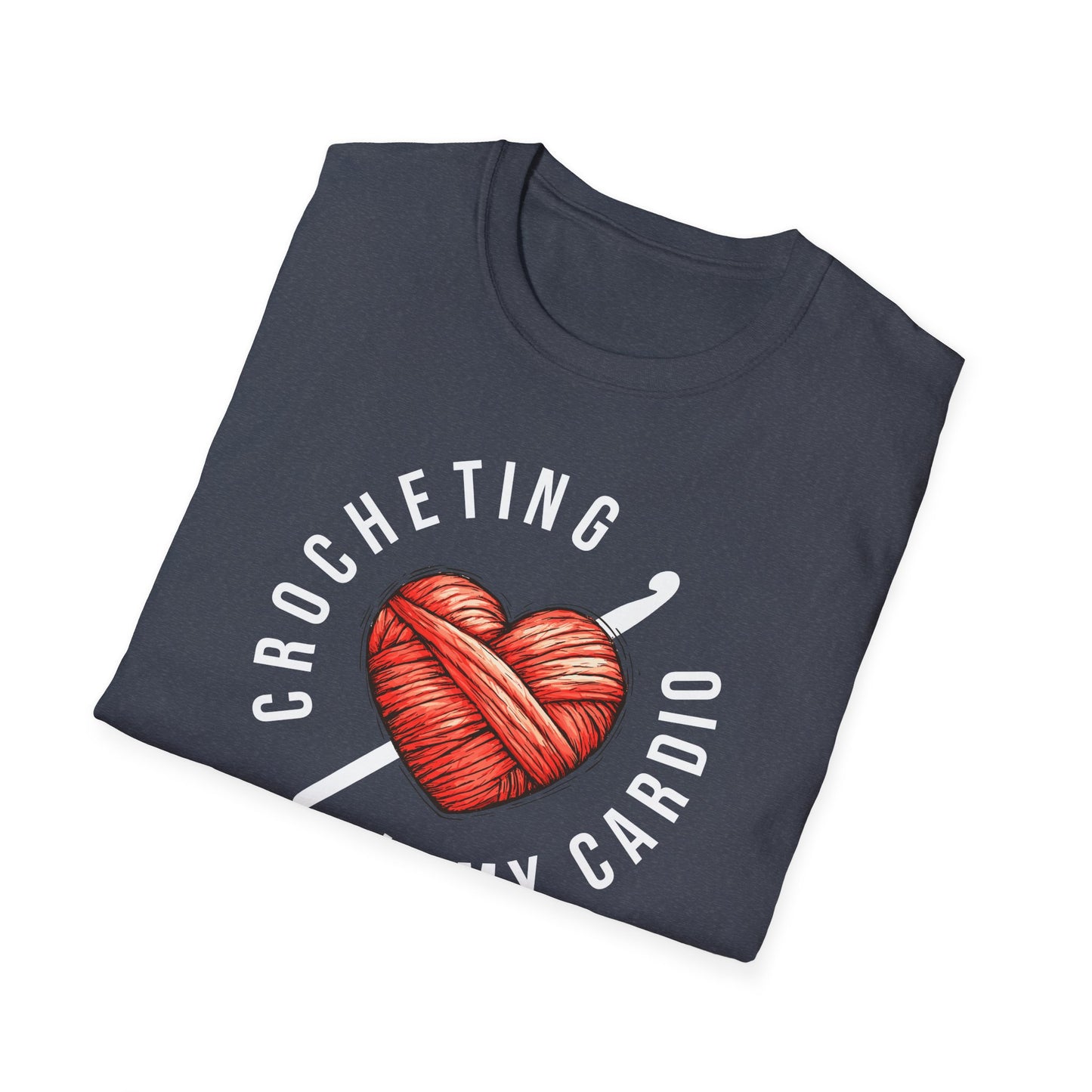 "Crocheting is my cardio" dark