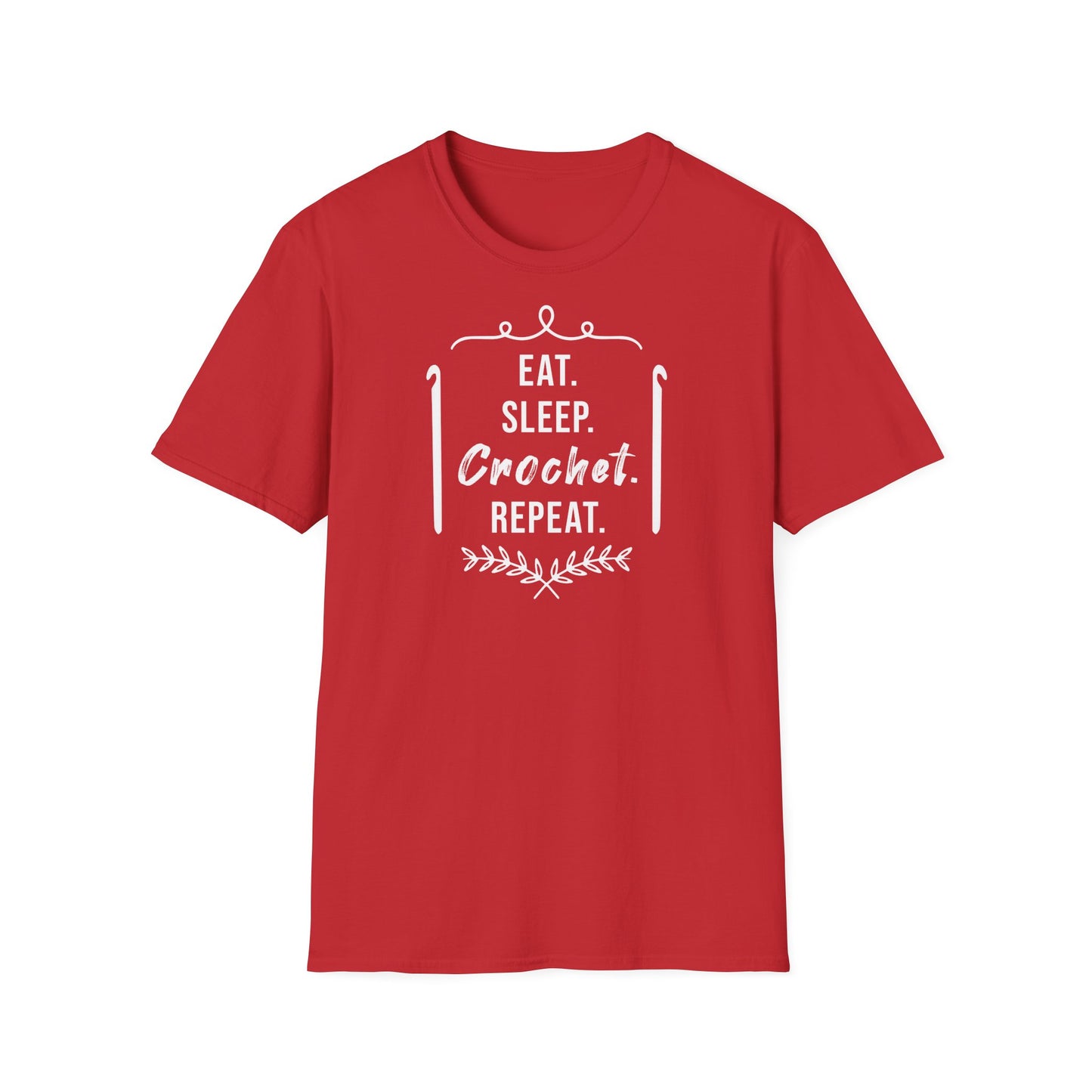 "Eat Sleep Crochet Repeat" dark